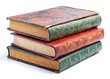 © Musabbir Ahmed - a stack of three vintage books with colorful covers