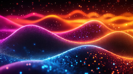 Wall Mural - a technology backdrop illustrating big data with flowing binary code and digital information