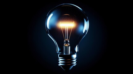 Leinwandbilder - Glowing lightbulb on dark background.