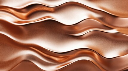 Poster - Abstract rose gold metallic wavy texture background.