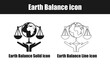 © Mondil biswas - Earth Balance Icon Set in Solid and Line Style.