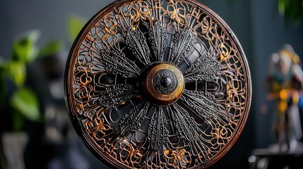 Aufkleber - Intricate decorative wheel home studio artistic capture dim lighting close-up craftsmanship and design inspiration