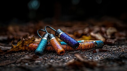 Leinwandbilder - Shooting tools arrangement outdoor setting photography natural environment close-up view creative concept