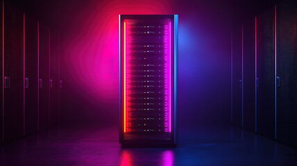 Wall Mural - data center servers powering cloud computing and providing scalable data storage capabilities