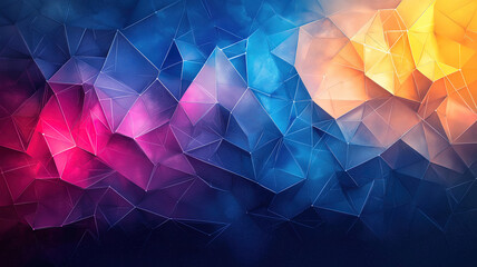 Wall Mural - tech-inspired polygonal space background in classic blue with interconnected lines and dots