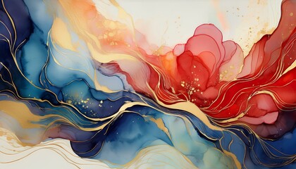 Fototapete - Abstract liquid colorful pastel background