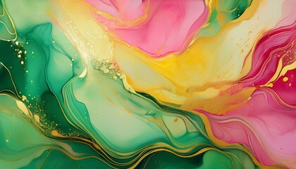 Fototapete - Abstract liquid colorful vibrant background