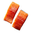 © CozyDesign - Fresh Raw Salmon Fillet Clean Cut Isolated Transparent Background