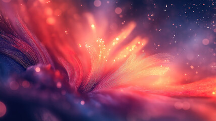Wall Mural - abstract blur background featuring glowing fiber optics representing high speed data transmission