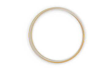 Wall Mural - sparkling stardust ring forms abstract celestial energy frame. vector gold line flows dynamically li