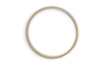 Wall Mural - sparkling stardust ring forms abstract celestial energy frame. vector gold line flows dynamically li