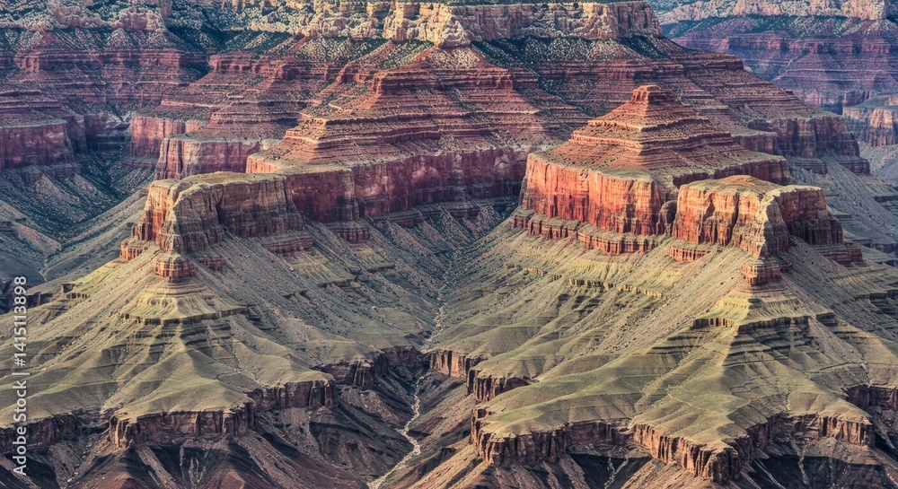 Grand Canyon Vista: Layers of Time - Majestic view of the Grand Canyon ...