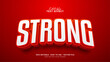 © DzakiraStudio - Editable red 3d text effect. strong text style effect