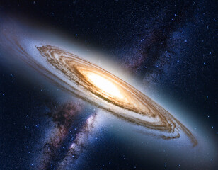 Wall Mural - nebula and galaxies in space. abstract cosmos background. universe science astronomy.