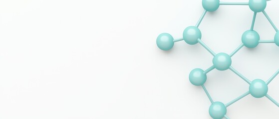 network of abstract molecular bonds in blue tones, radiant links across a clean digital background, 
