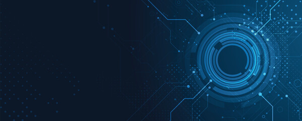 Poster - Abstract digital circuit technology board background
