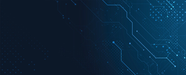 Poster - Abstract digital circuit technology board background