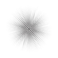 Aufkleber - Burst Halftone light effect. Glowing light burst. abstract grunge halftone dots background. Vector illustration.