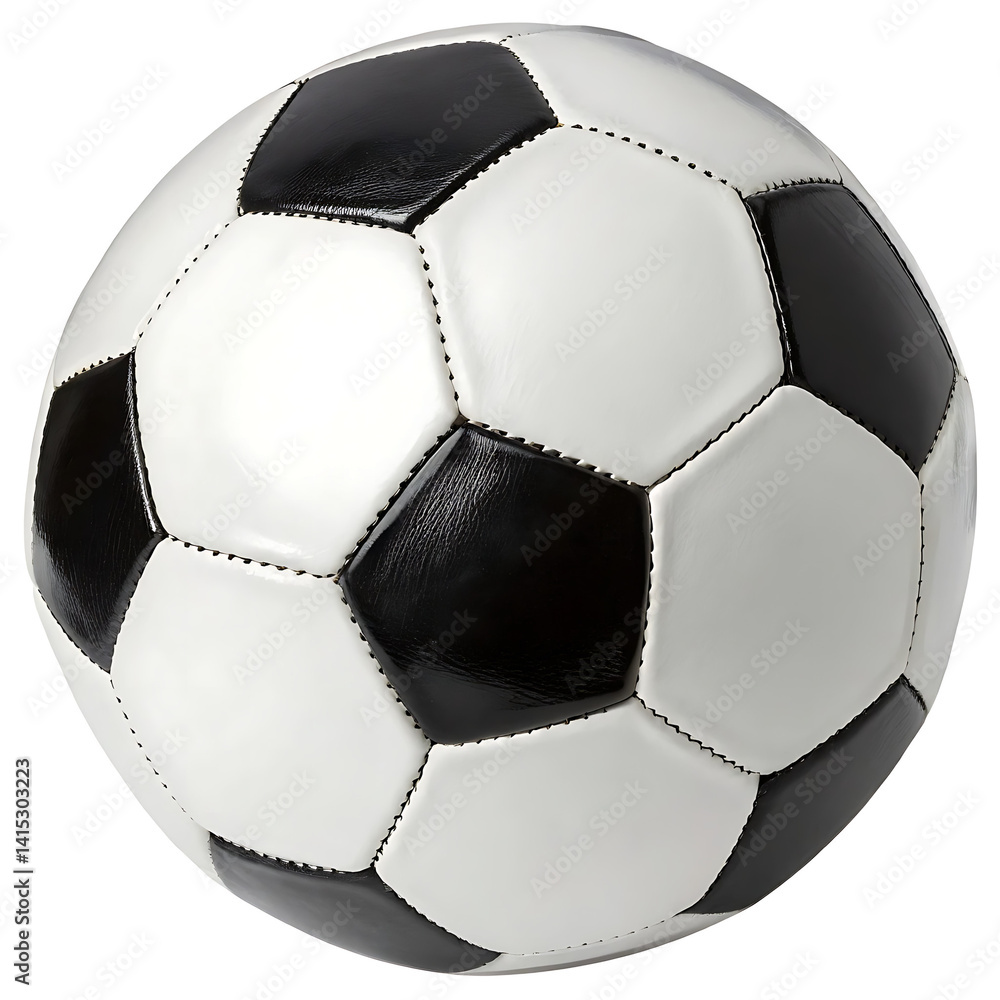 High-Resolution Close-Up of a Classic Soccer Ball PNG and transparent ...