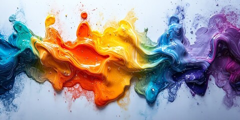 this stunning abstract artwork showcases vibrant colors blending together in a fluid motion. perfect