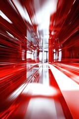 Wall Mural - abstract red tunnel with blurred perspective and light effects