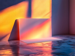 Wall Mural - glowing divine gift card with ethereal gradient aura