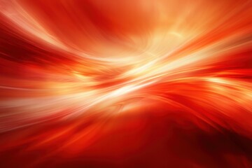 Canvas Print - Abstract Red and Orange Wave Pattern with Soft Light and Motion Effects
