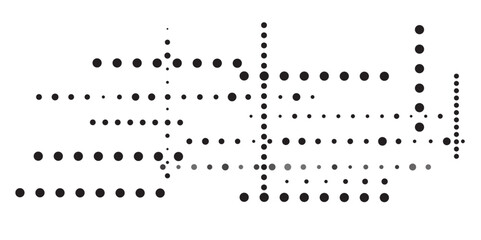Canvas Print - vector illustration multiple grey dot abstract background. set of halftone round dotted frames. abst