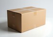 © Feri - Closed Cardboard Box with Tape on White Surface