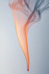 Wall Mural - graceful swirls of colorful smoke on a light background