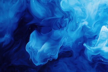 Wall Mural - Abstract Blue Swirl Pattern with Fluid Motion and Ethereal Quality
