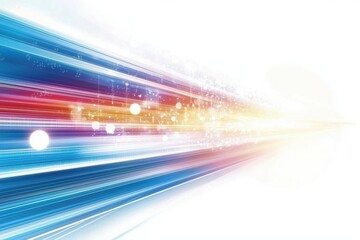 Wall Mural - vibrant abstract light trails in blue and orange background design