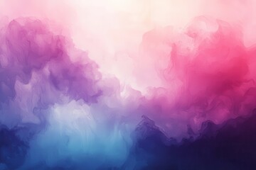 Poster - Ethereal Abstract Clouds in Shades of Pink and Blue Hues