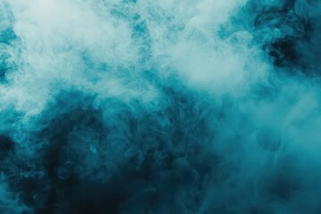 Poster - Ethereal Blue Fog Swirling in Mysterious Atmospheric Scene