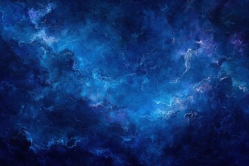 Wall Mural - Deep Blue Cosmic Texture with Swirling Nebula Patterns and Stars
