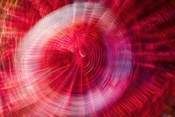 Wall Mural - Abstract Spiral Pattern in Red and White with Motion Blur Effect