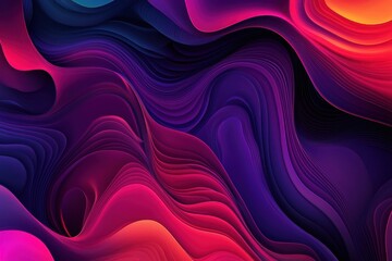 Wall Mural - Vibrant Abstract Swirls in Gradient Colors with Smooth Flowing Lines