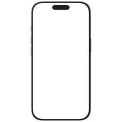 Wall Mural - white titanium smartphone mockup template. without background. white screen