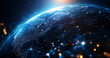 © MDARMAN - Global Network Connections Futuristic Earth Digital World