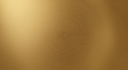 Aufkleber - Golden Abstract Background with Circular Brushed Metal Texture Effect