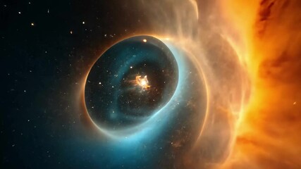Wall Mural - nebula animated background of vibrant colors and cosmic details showcasing the beauty of the univers