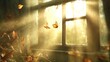 © PT CINTA SEJATI - Sunlight streams through a window, illuminating fluttering butterflies