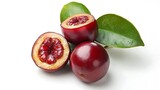Waterdrop covered Garcinia atroviridis fruit organic detox plant tropical antioxidant cleanse remedy leaf picture