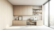 © julio - Modern Minimalist Home Office With Wooden Accents