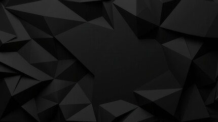  Abstract black polygonal background with sharp angles.