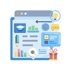 Wall Mural - online business analysis web page and creative elements