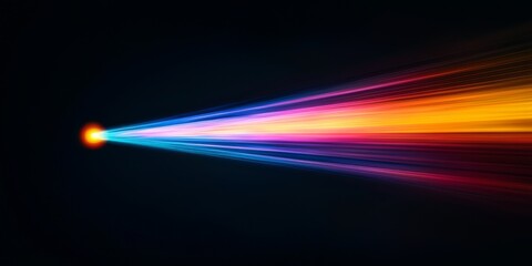 Aufkleber - Vibrant Multicoloured Beam of Light Illuminating the Darkness With a Mesmerizing Display of Color and Movement
