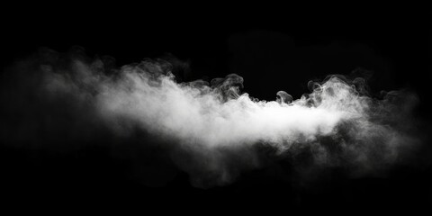 Aufkleber - Cool Zen Mist Softly Envelops a Dark Background, Creating a Serene Atmosphere While Enhancing Minimalist Aesthetics and Tranquility