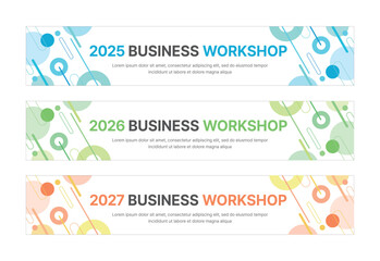 Wall Mural - modern business banner templates with abstract geometric patterns. perfect for workshops, events, co