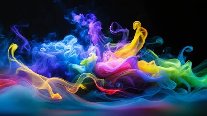Poster - vibrant smoke illuminated by lights
